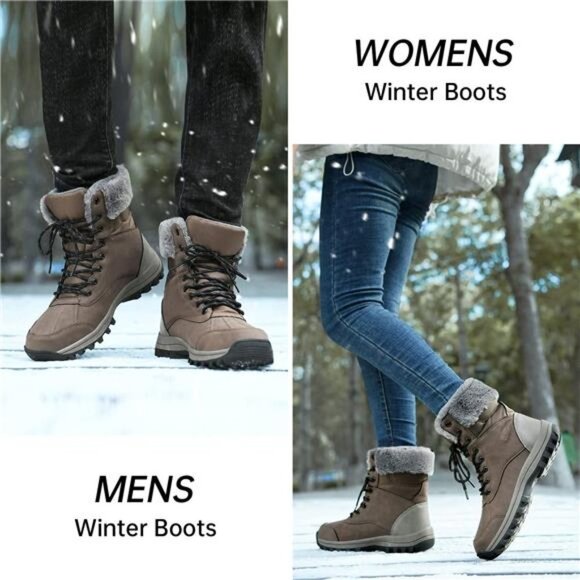 Unisex Winter Hiking Boots Waterproof Lightweight, Darkgrey main image 2